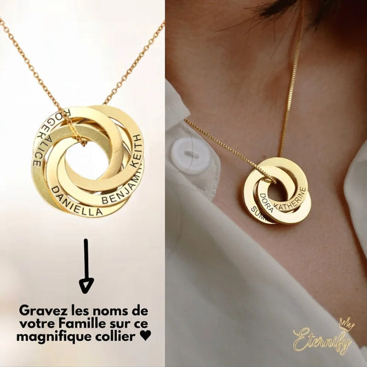 Collier Cercle Éternel Personnalisable - Gravure au Laser