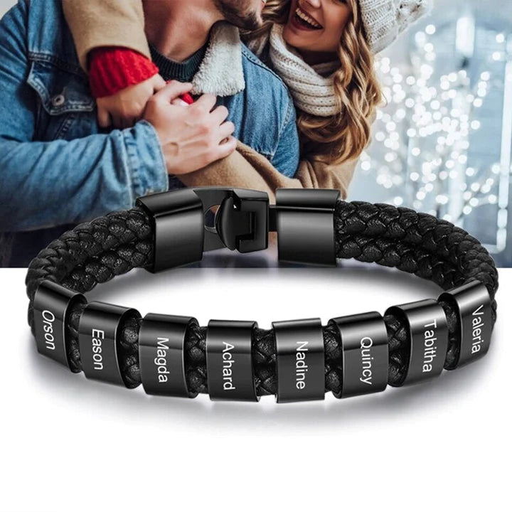 Bracciale in Pelle Personalizzabile Elegante | Offerta Speciale 50% di Sconto - Pre-San Valentino