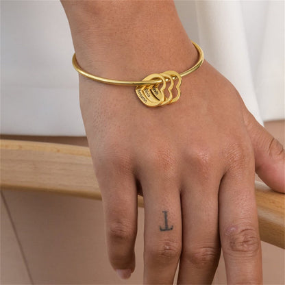 Armband Meine Herzen - Personalisierbar | Lasergravur - Gravieren Sie die Namen Ihrer Familie! — Spezielle Muttertagsaktion ♥