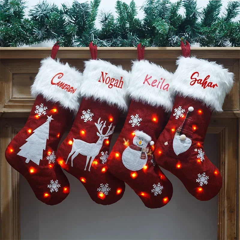 Personalized Large Christmas Stocking Red