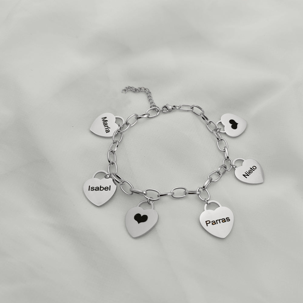 Armband Herzen des Lebens - Personalisierbar - Lasergravur - Edelstahl | Special Offer! ♥