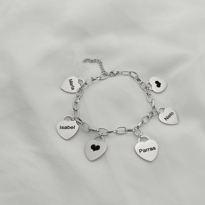 Armband Herzen des Lebens - Personalisierbar - Lasergravur - Edelstahl | Special Offer! ♥