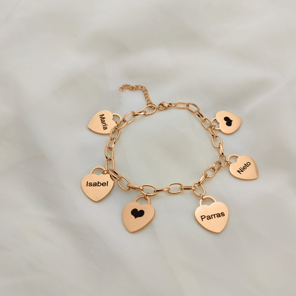 Armband Herzen des Lebens - Personalisierbar - Lasergravur - Edelstahl | Special Offer! ♥