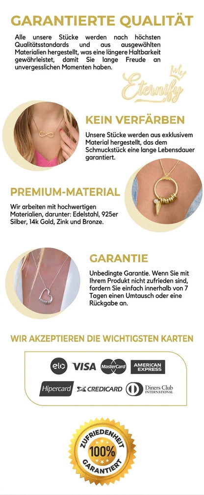 Eterna Erinnerung Halskette - Personalisierbar - Lasergravur - Spezialangebot! ♥