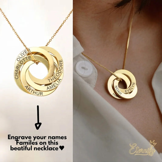 Eternify Customizable Eternal Circle Necklace - Laser Engraving
