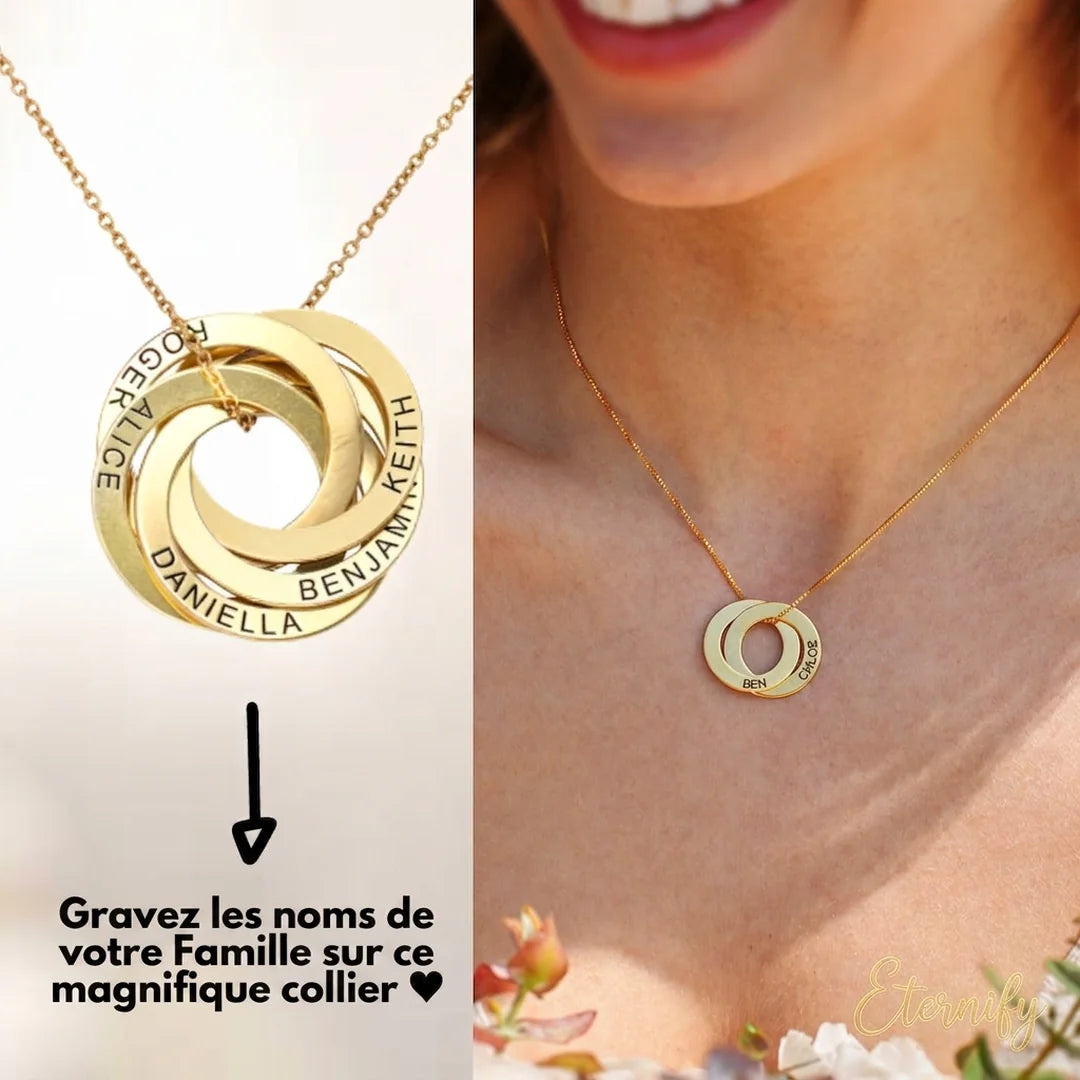 Collier Cercle Éternel Personnalisable - Gravure au Laser