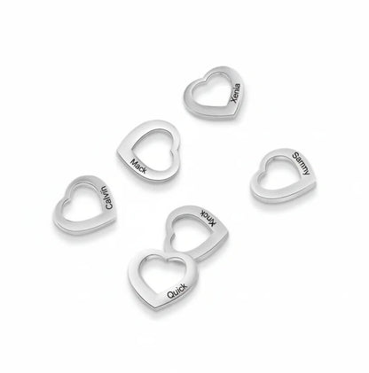 Customizable Heart Necklace - Laser Engraving - Gold Plated