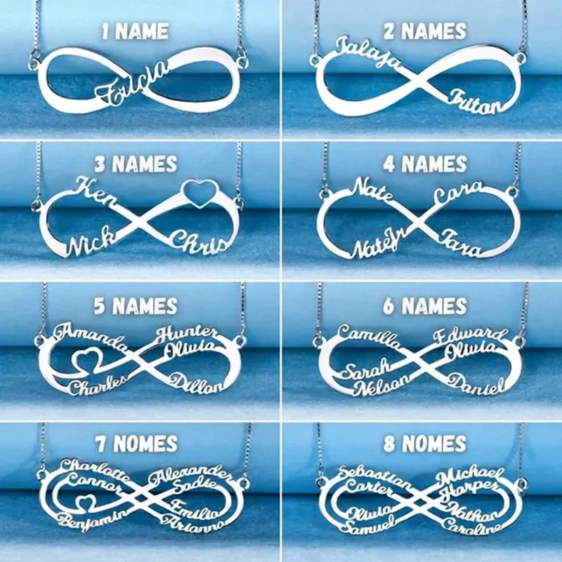 Infinity Necklace - Customizable - Up to 8 Names