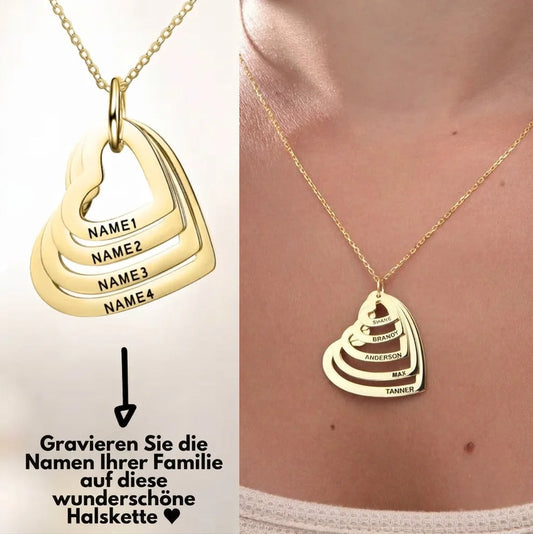 Personalisierbare Halskette Meine Herzen - Lasergravur - Sonderangebot! ♥