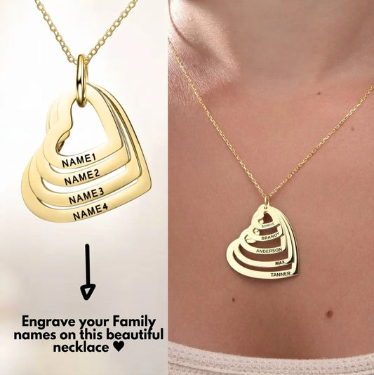 Customizable My Hearts Necklace - Laser Engraving - Special Offer! ♥