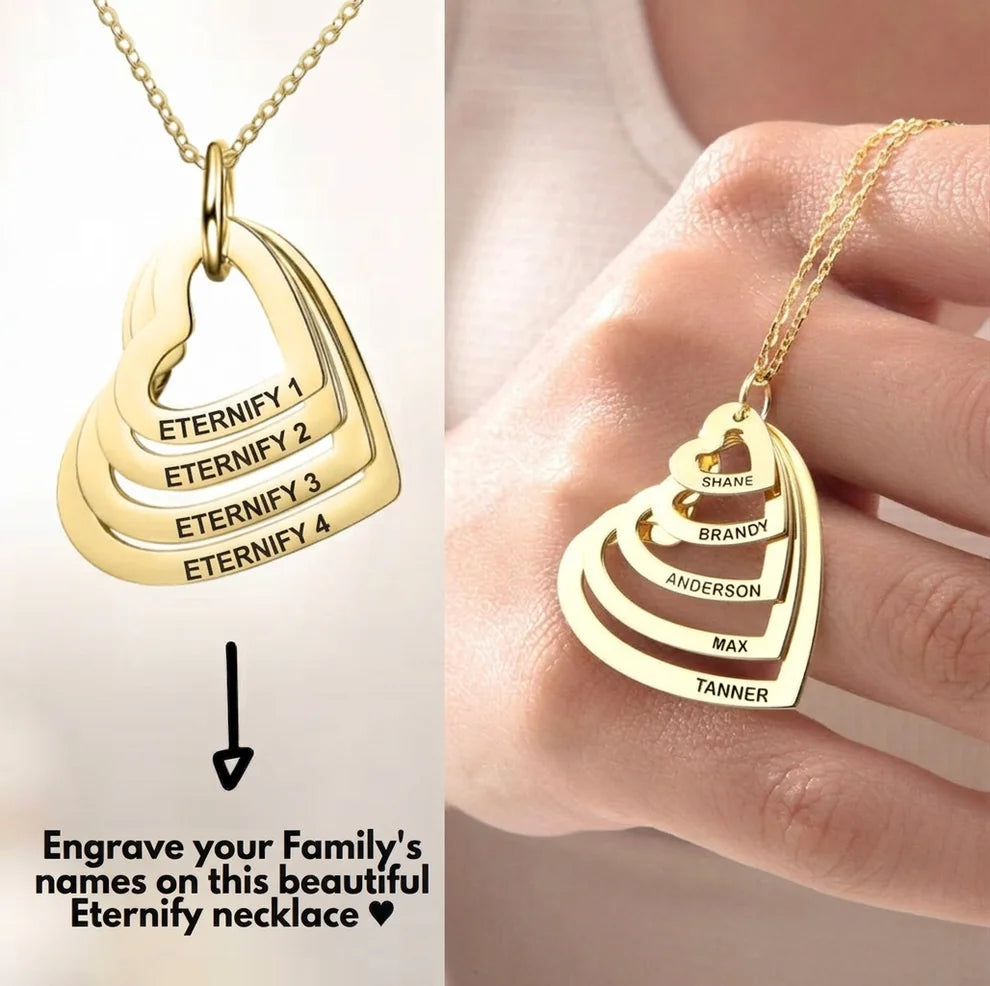 Customizable My Hearts Necklace - Laser Engraving - Special Offer! ♥