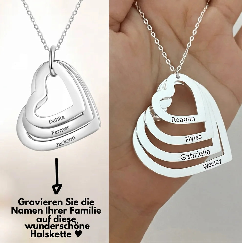 Personalisierbare Halskette Meine Herzen - Lasergravur - Sonderangebot! ♥