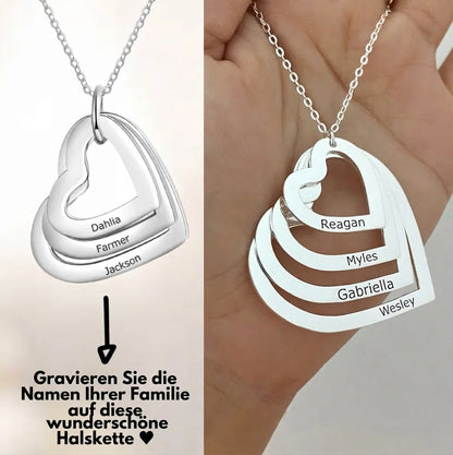 Personalisierbare Halskette Meine Herzen - Lasergravur - Sonderangebot! ♥