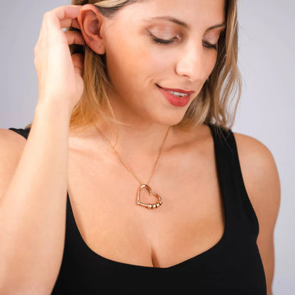 L'amour éternel Collier personnalisable - Gravure au laser - Offre exclusive