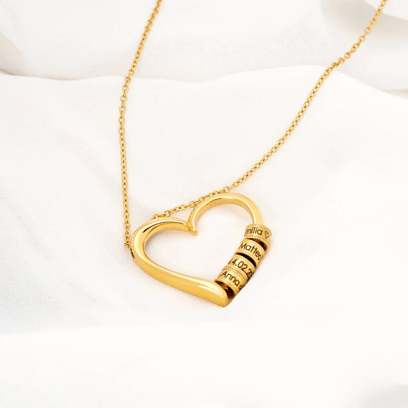 L'amour éternel Collier personnalisable - Gravure au laser - Offre exclusive