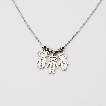 Collier Mes Trésors Personnalisable - Famille Enfants&Petits-Enfants - Offre Spéciale ! ♥