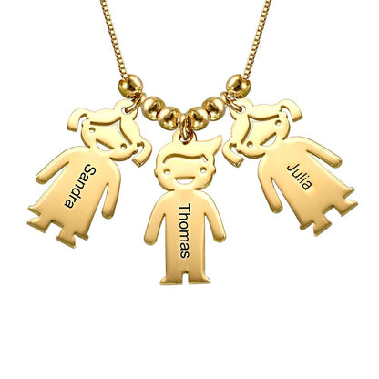 Personalisierbare Halskette Meine Schätze - Familie Kinder & Enkelkinder - Sonderangebot! ♥
