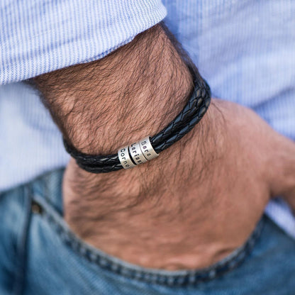 Customizable Leather Bracelet | Laser Engraving - Special Offer 50% OFF + Free Shipping Today Only!