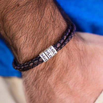 Customizable Leather Bracelet | Laser Engraving - Special Offer 50% OFF + Free Shipping Today Only!