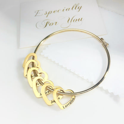 My Hearts Bracelet - Customizable | Laser Engraving - Etch Your Family's Names! — Special Mother's Day Offer ♥