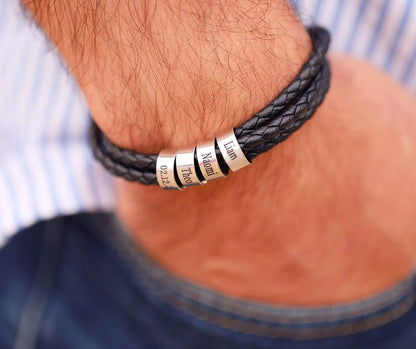Bracelet Cuir Personnalisable | Gravure au Laser - Offre Spéciale 50% OFF + Livraison Gratuite Aujourd'hui Seulement !