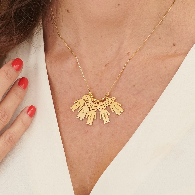 Collier Mes Trésors Personnalisable - Famille Enfants&Petits-Enfants - Offre Spéciale ! ♥