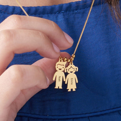 Collier Mes Trésors Personnalisable - Famille Enfants&Petits-Enfants - Offre Spéciale ! ♥