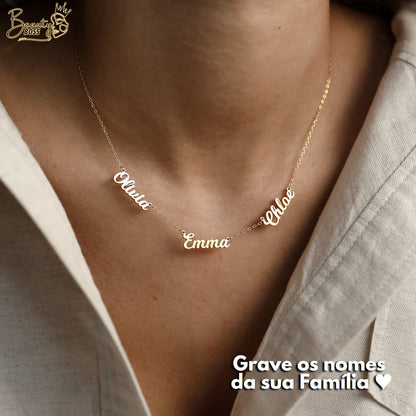 Collier Amour Éternel Personnalisable - Ma Famille - Découpe Laser - Plaqué or - Fête des Mères 🔥