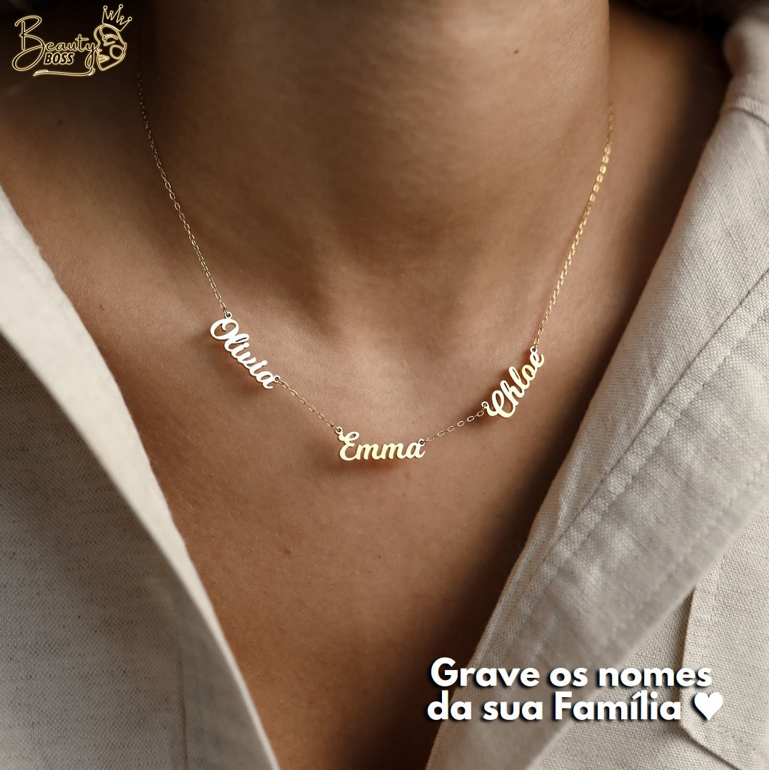 Personalisierbare Kette Ewige Liebe - Meine Familie - Lasergeschnitten - Vergoldet - Muttertagserwärmung 🔥