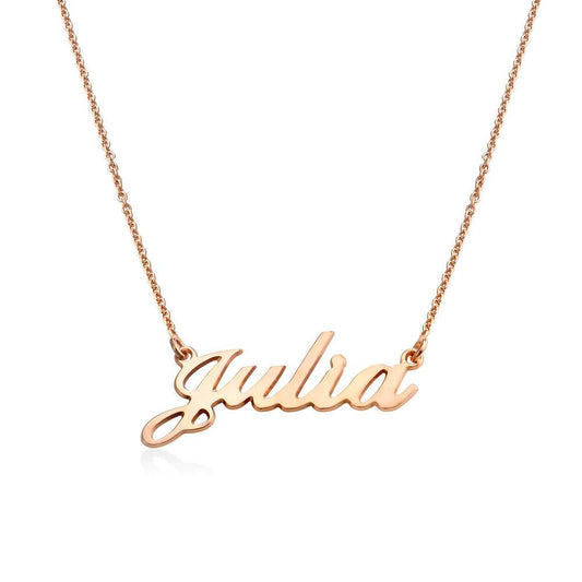 Classic Cocktail Name Necklace in 18K Rose Gold Plating