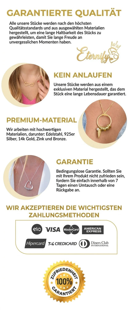 Armband Herzen des Lebens - Personalisierbar - Lasergravur - Edelstahl | Special Offer! ♥