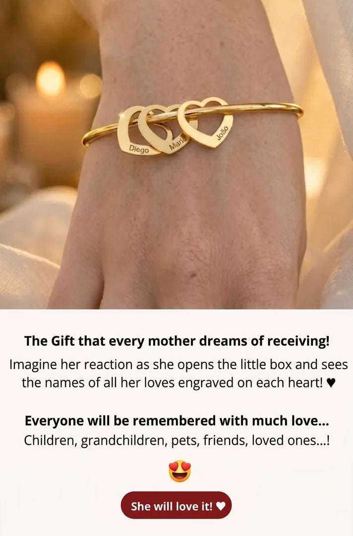 My Hearts Bracelet - Customizable | Laser Engraving - Etch Your Family's Names! — Special Mother's Day Offer ♥