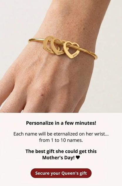 My Hearts Bracelet - Customizable | Laser Engraving - Etch Your Family's Names! — Special Mother's Day Offer ♥