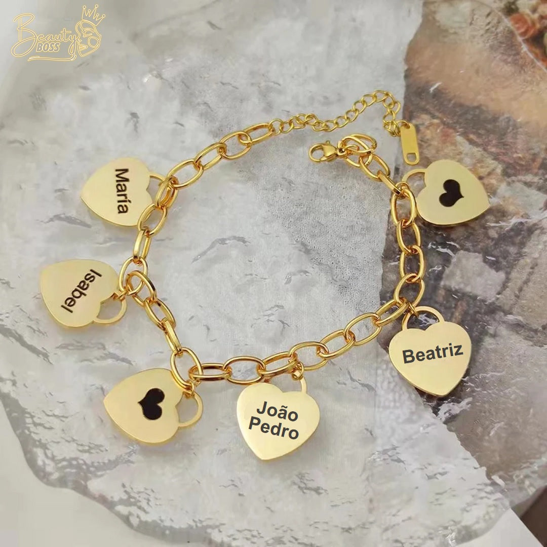 Armband Herzen des Lebens - Personalisierbar - Lasergravur - Edelstahl | Special Offer! ♥