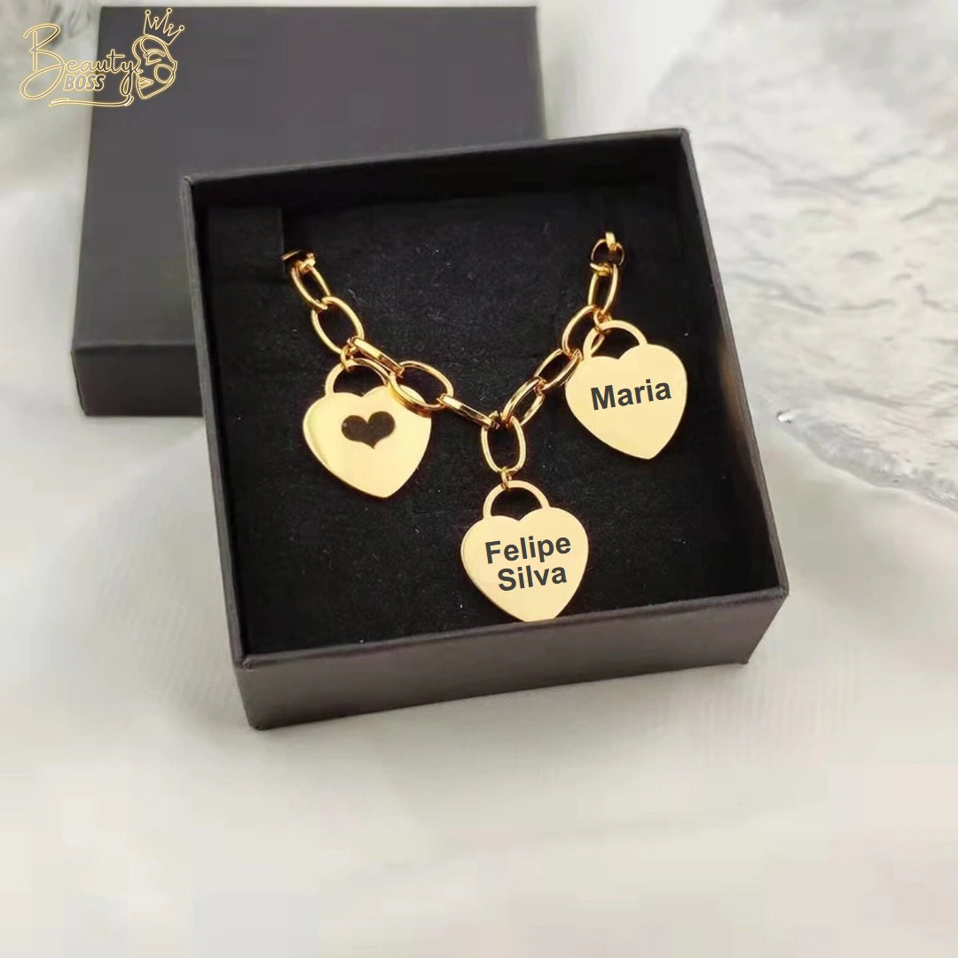 Bracelet Cœurs de la Vie - Personnalisable - Gravure au Laser - Acier Inoxydable | Offre Spéciale! ♥