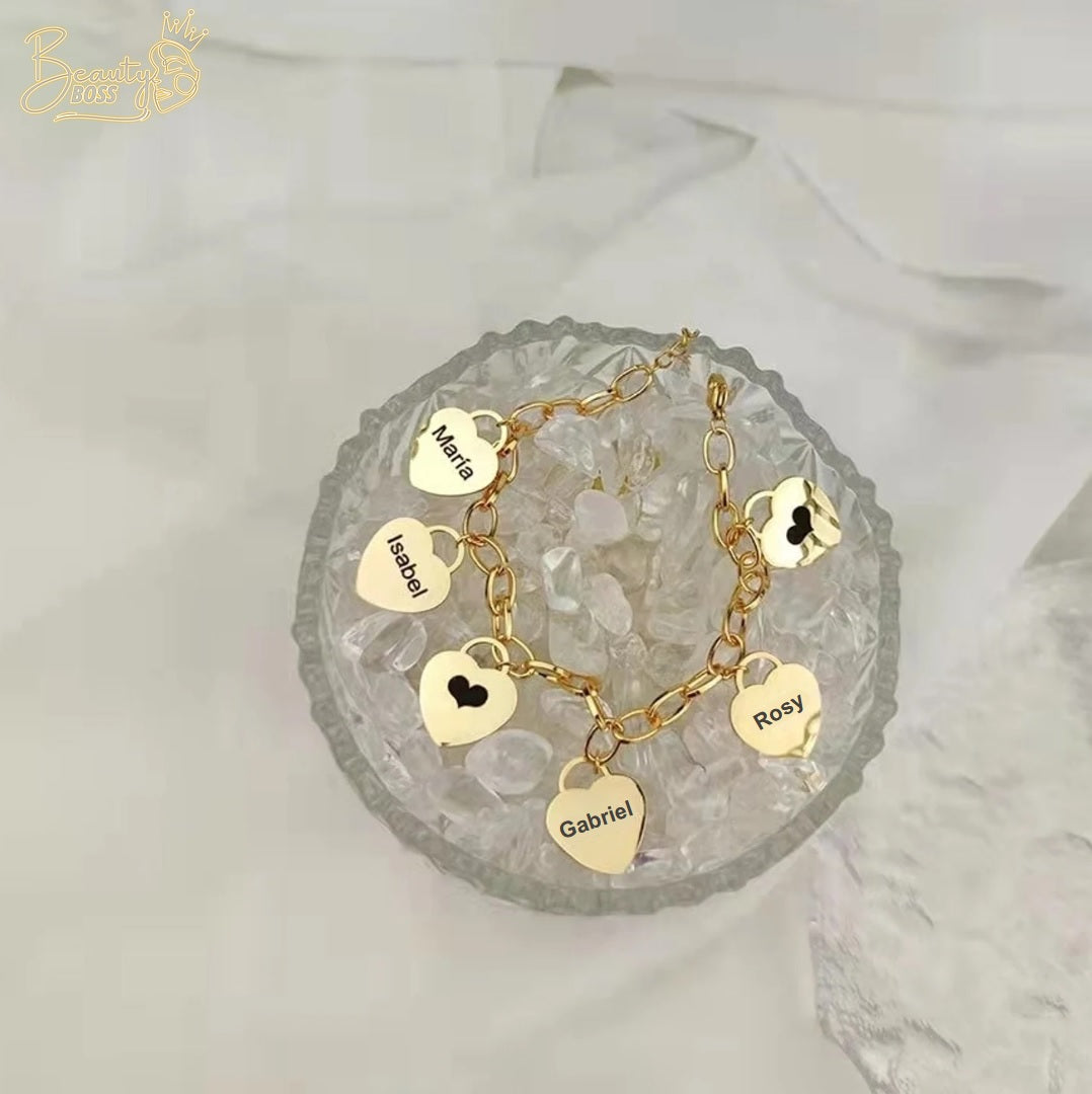Bracelet Cœurs de la Vie - Personnalisable - Gravure au Laser - Acier Inoxydable | Offre Spéciale! ♥